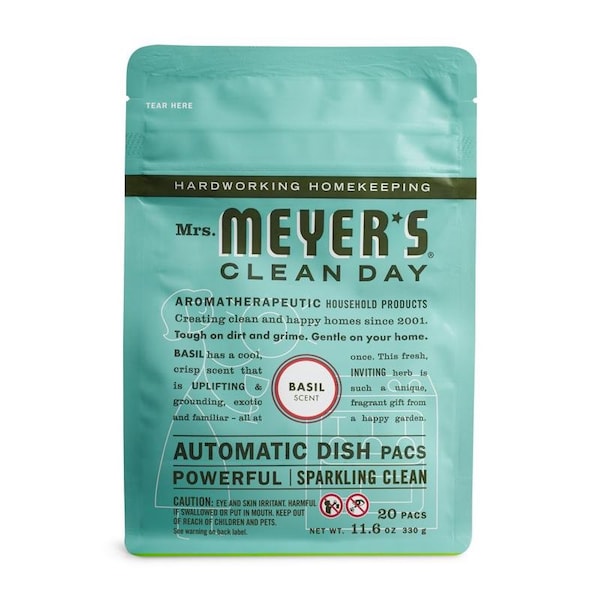 Mrs. Meyers Clean Day Mrs. Meyer's Clean Day Basil Scent Powder Dishwasher Detergent 11.6 oz 20 pk 14464 - main